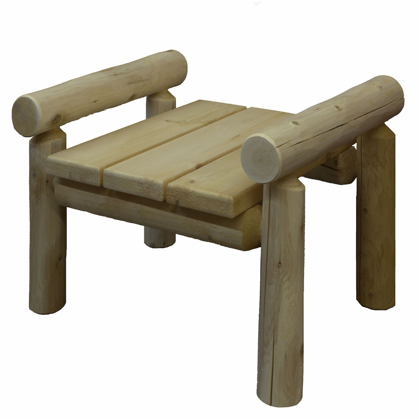 Natural Wood Ottoman By Homeroots | Outdoor Ottomans | Modishstore - 2
