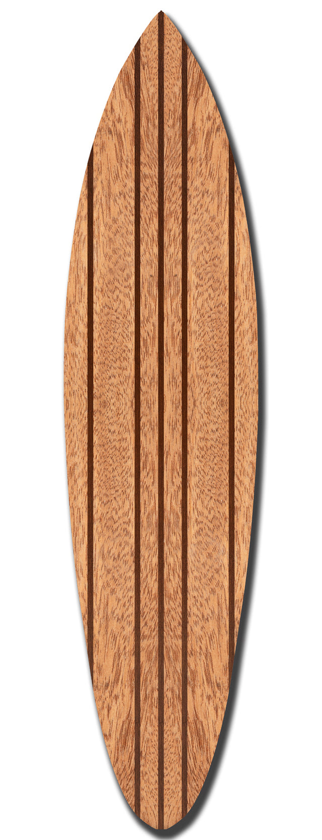 Natural Brown Thin Stripe Surfboard Wall Art By Homeroots | Wall Decor | Modishstore - 4