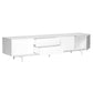 Crisp High Gloss White Lacquer Media TV Stand By Homeroots | TV Stands | Modishstore - 5