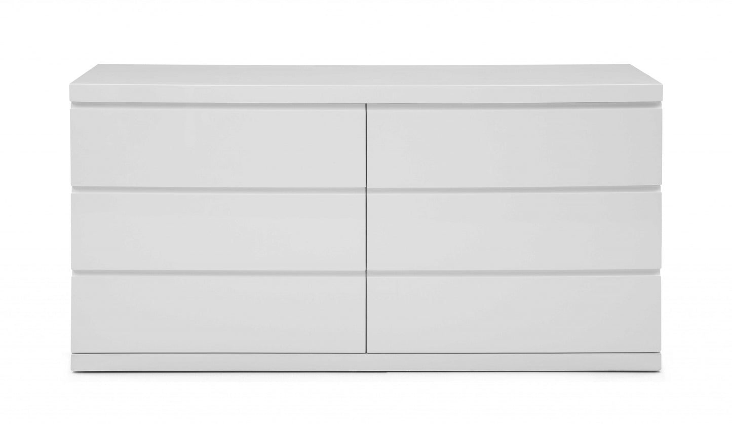 White Double Dresser By Homeroots | Dressers | Modishstore - 2