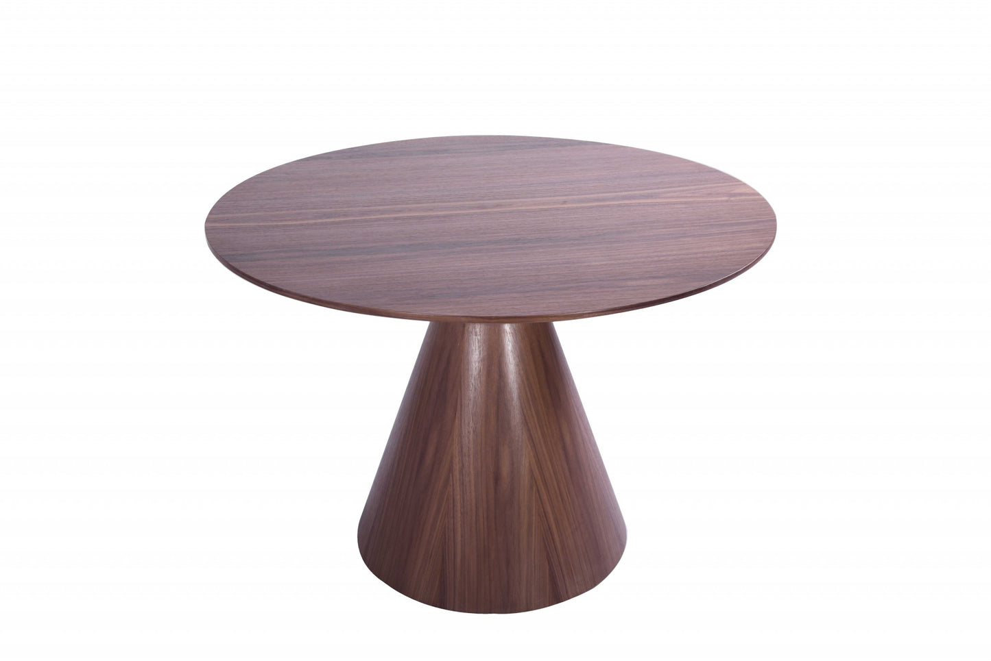 Walnut Veneer Round Dining Table By Homeroots | Dining Tables | Modishstore - 4