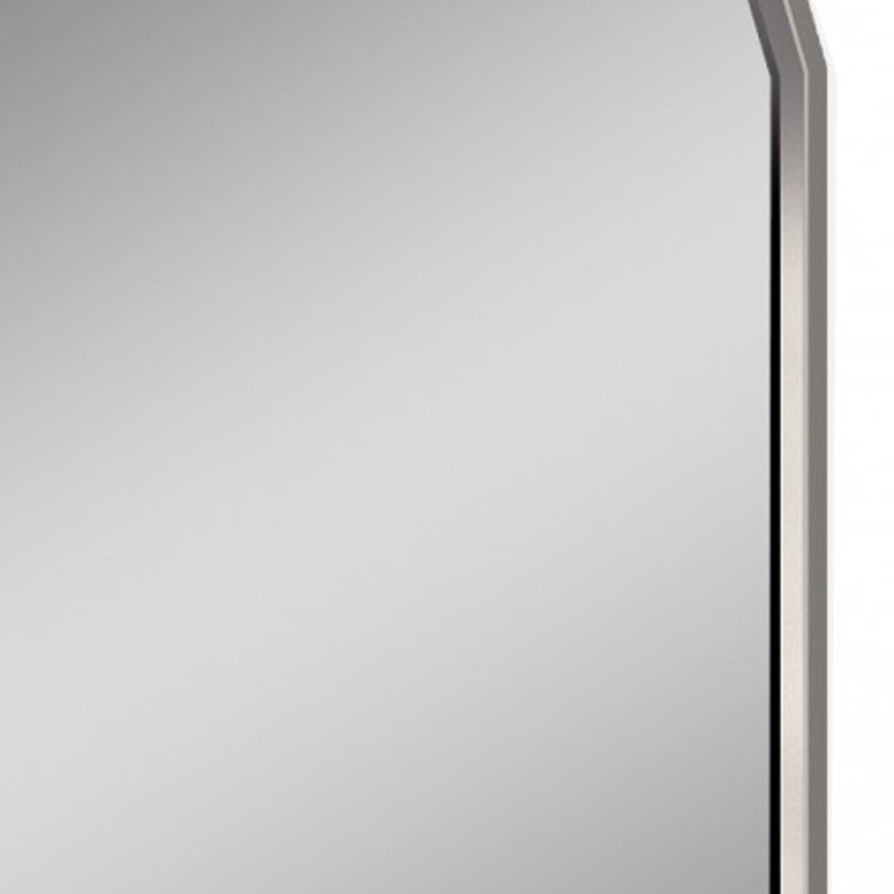 Taupe Glass Mirror By Homeroots | Mirrors | Modishstore - 5