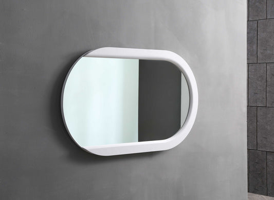 White Stainless Steel Mirror By Homeroots | Mirrors | Modishstore - 4