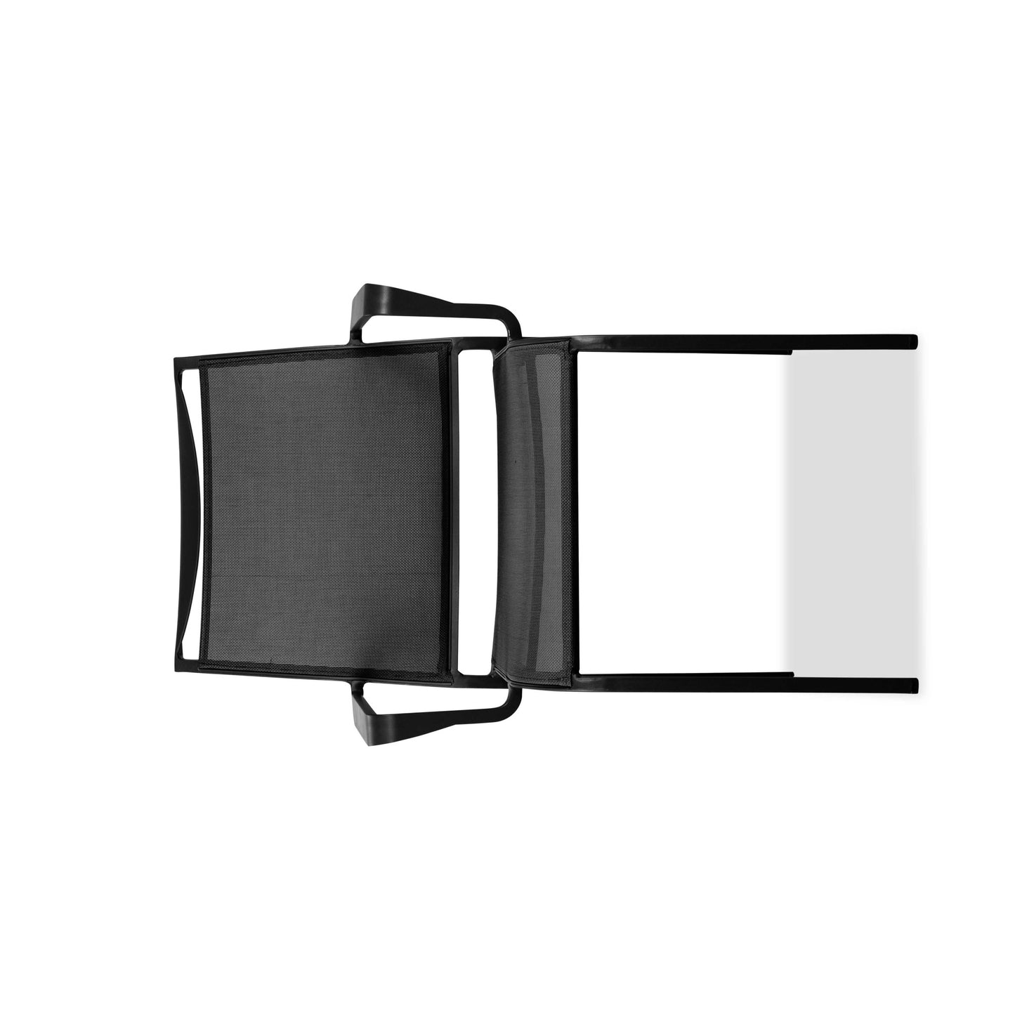 Set Of 4 Gray Stackable Aluminum Sling Arm Chairs By Homeroots | Dining Chairs | Modishstore - 2