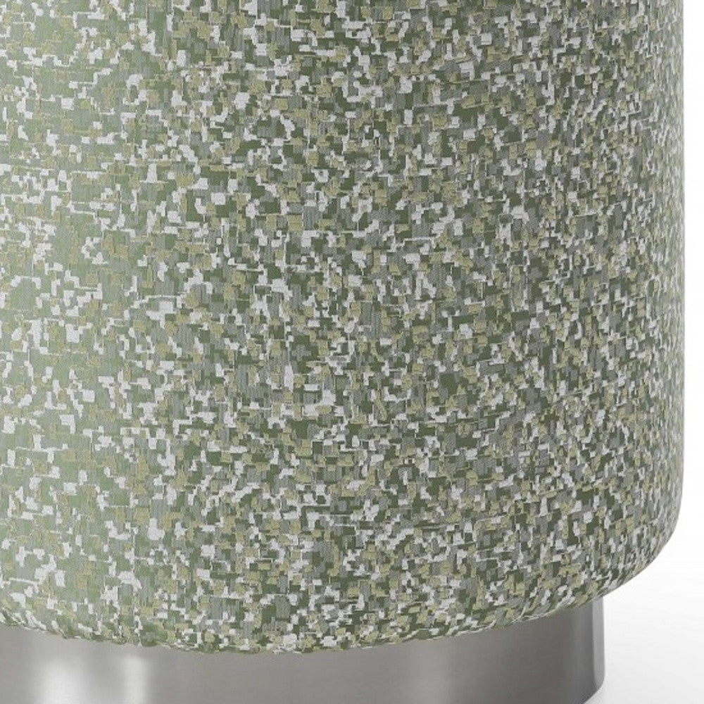 Green Fabric Steel Ottoman By Homeroots | Ottomans | Modishstore - 6
