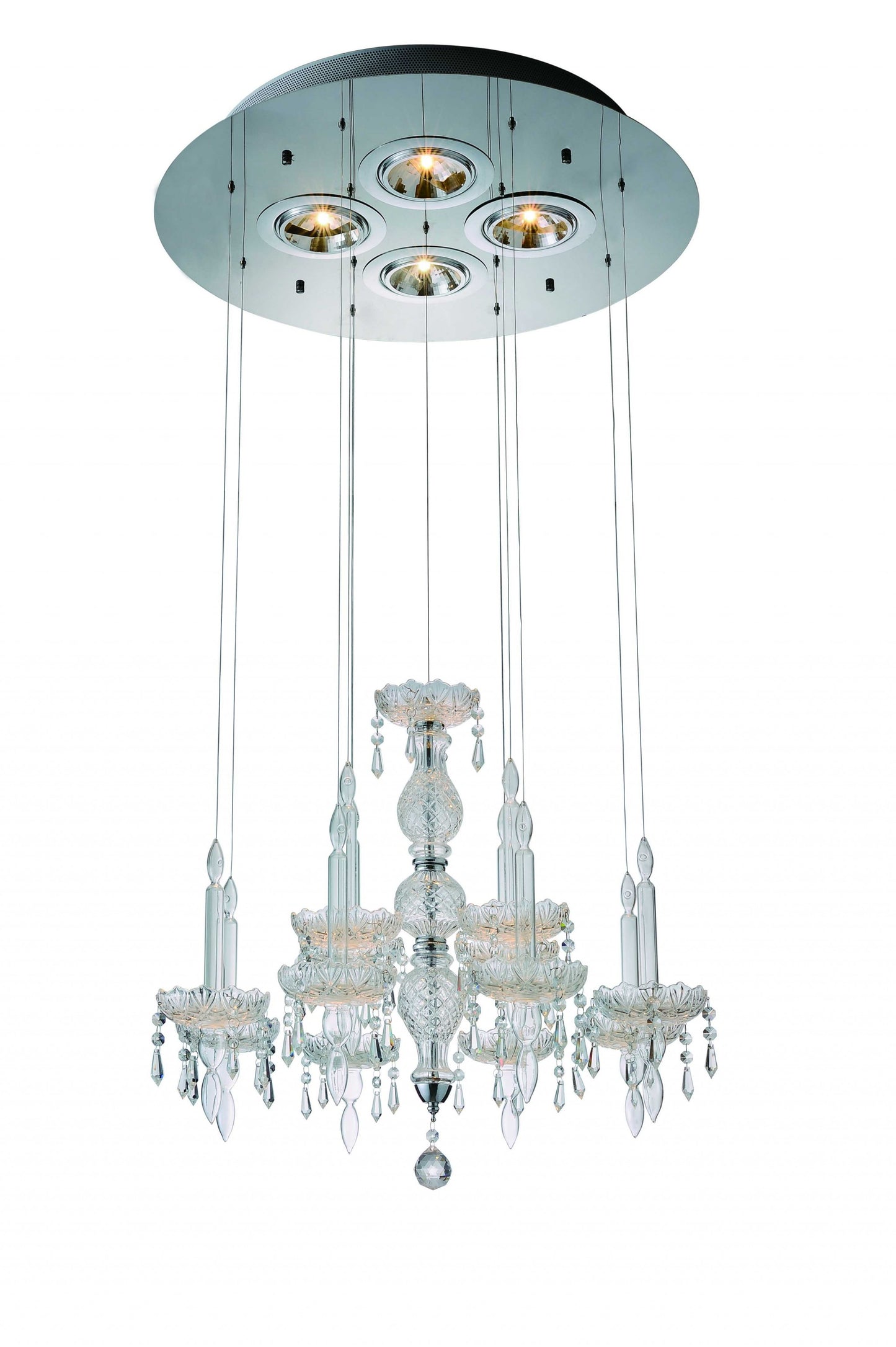 Clear Crystal Glass Pendant Lamp By Homeroots - 372254 | Pendant Lamps | Modishstore - 2