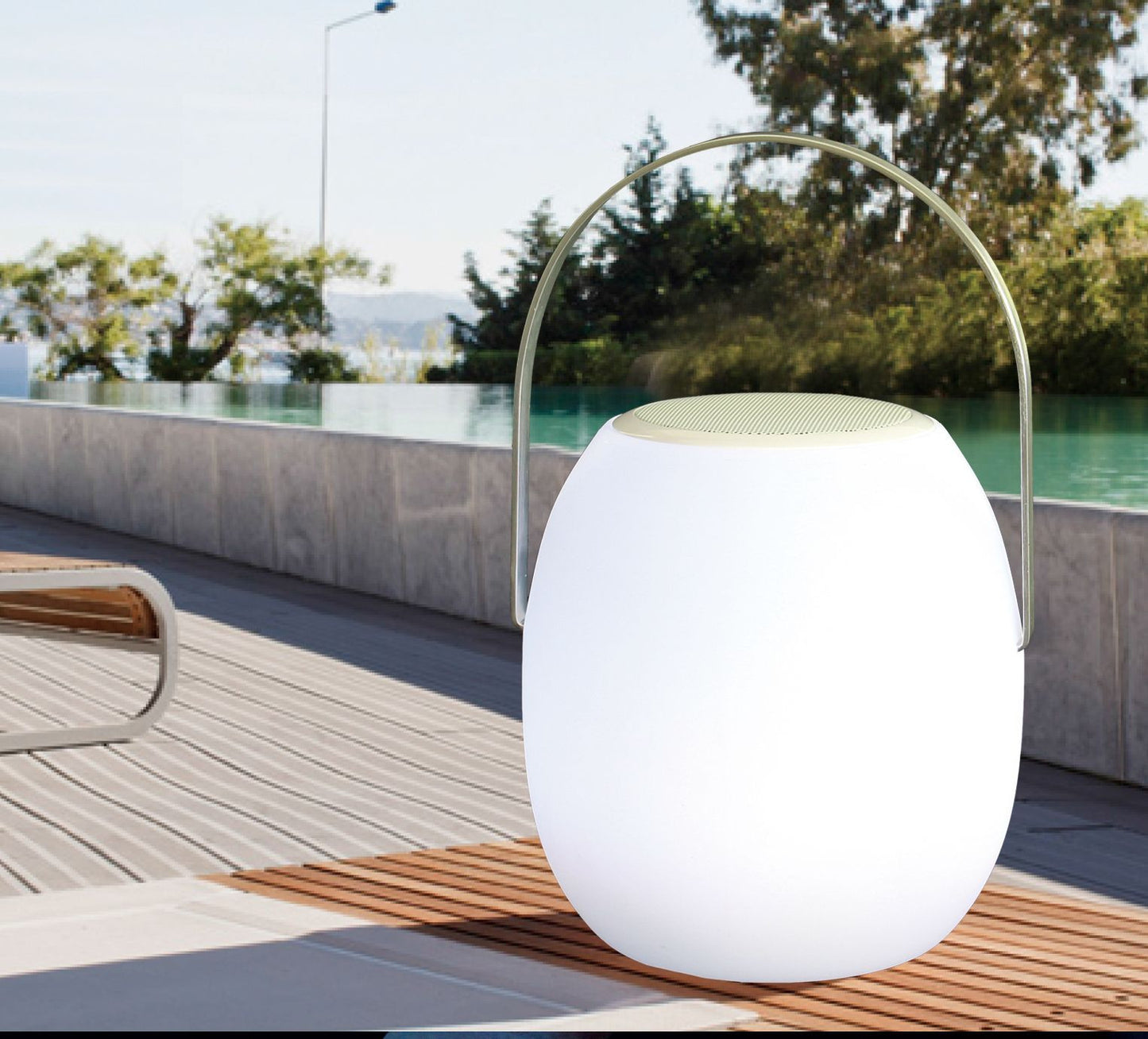 White Plastic Portable Speaker By Homeroots | Sculptures | Modishstore - 2