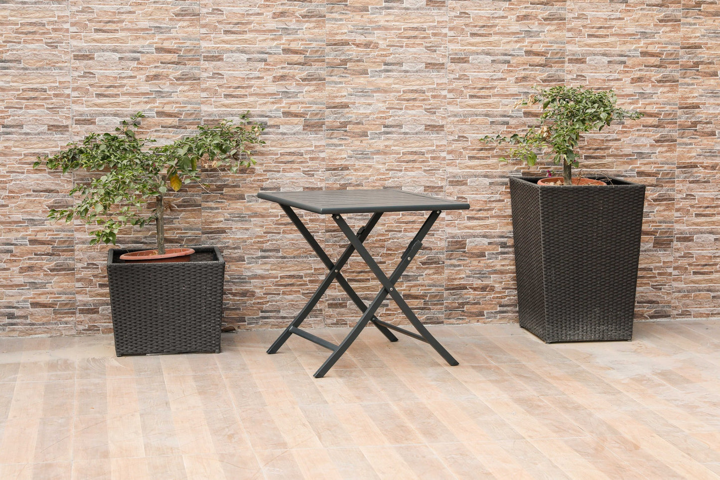 Powder Aluminum Side Table By Homeroots - 372275 | Side Tables | Modishstore - 2