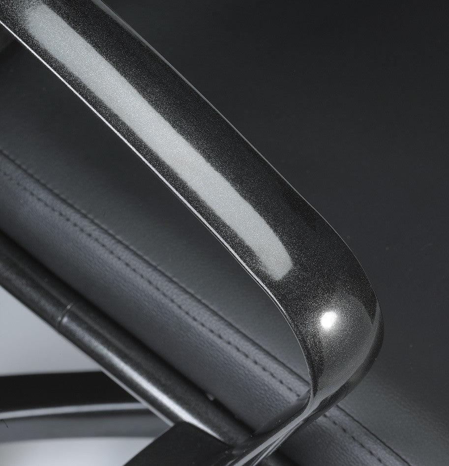 Black Leather Chair By Homeroots - 372374 | Office Chairs | Modishstore - 3