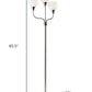Floor Lamp Brushed Steel Metal Three Arm Adjustable Globes By Homeroots | Floor Lamps | Modishstore
