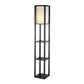 H Sleek Column Style Floor Lamp with Storage By Homeroots | Floor Lamps | Modishstore