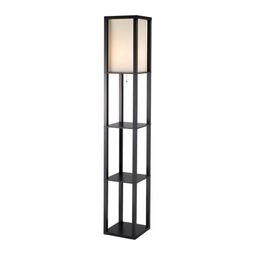 H Sleek Column Style Floor Lamp with Storage By Homeroots | Floor Lamps | Modishstore