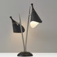 Matte Black Metal Two Light Desk Lamp Smart Outlet Compatible By Homeroots | Desk Lamps | Modishstore - 3