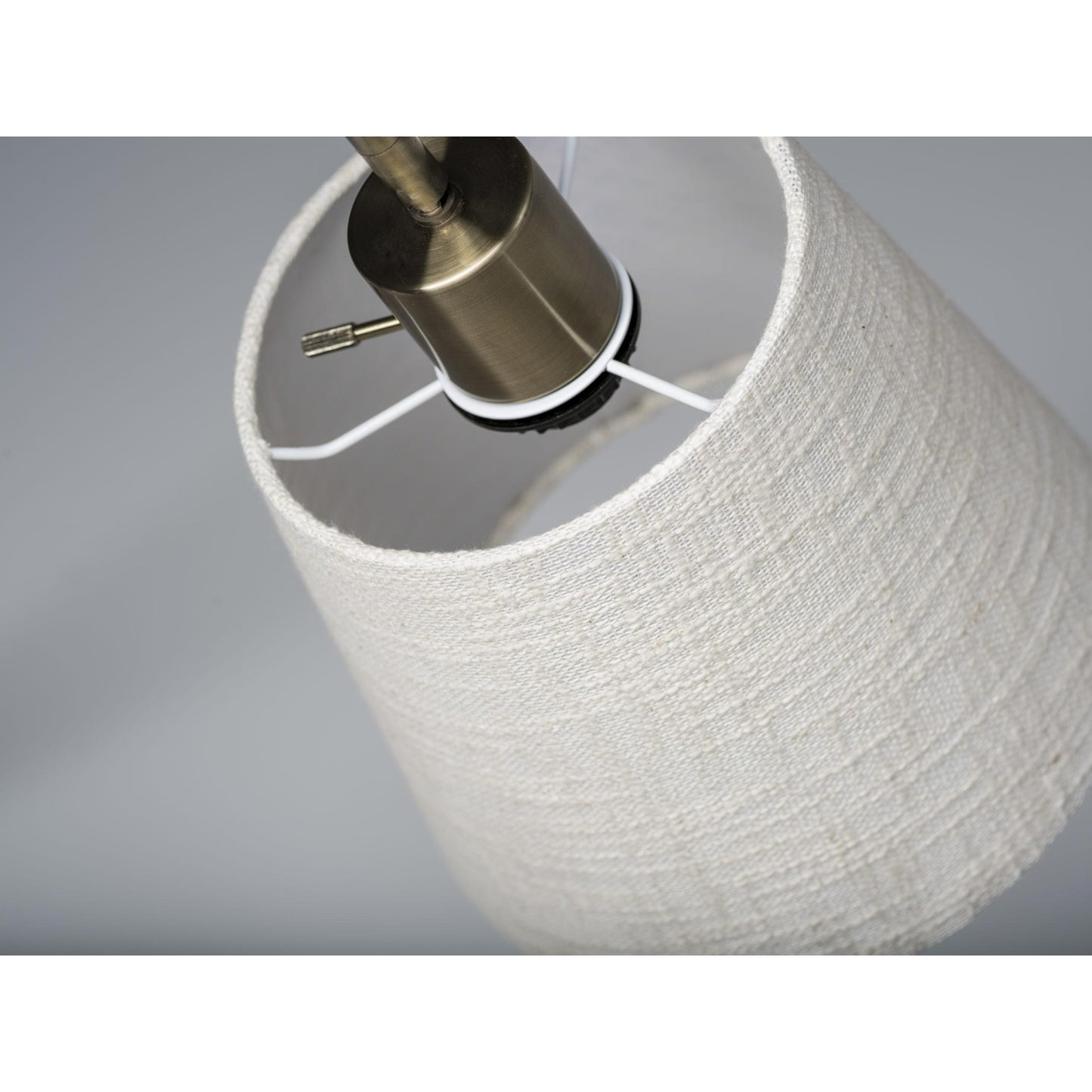 Antique Brass And Black Metal Desk Lamp With USB Charging Station Wood Base By Homeroots | Desk Lamps | Modishstore - 4