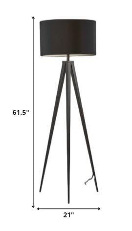 Treble Floor Lamp Three Black Metal Legs By Homeroots | Floor Lamps | Modishstore - 5