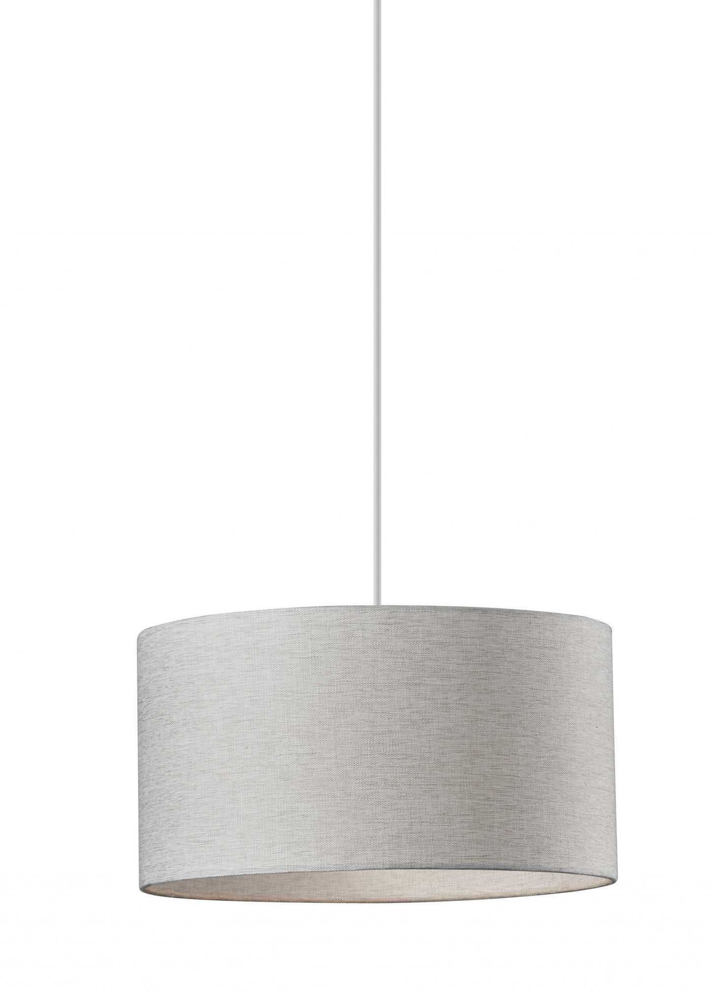 White Fabric Sleek Drum Pendant Lamp | Pendant Lamps | Modishstore - 2