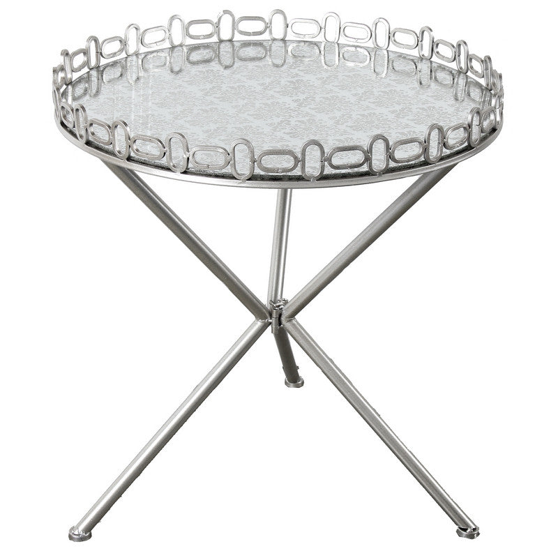 A&B Home Rosa Mirrored Tripod Accent Table | Accent Tables | Modishstore