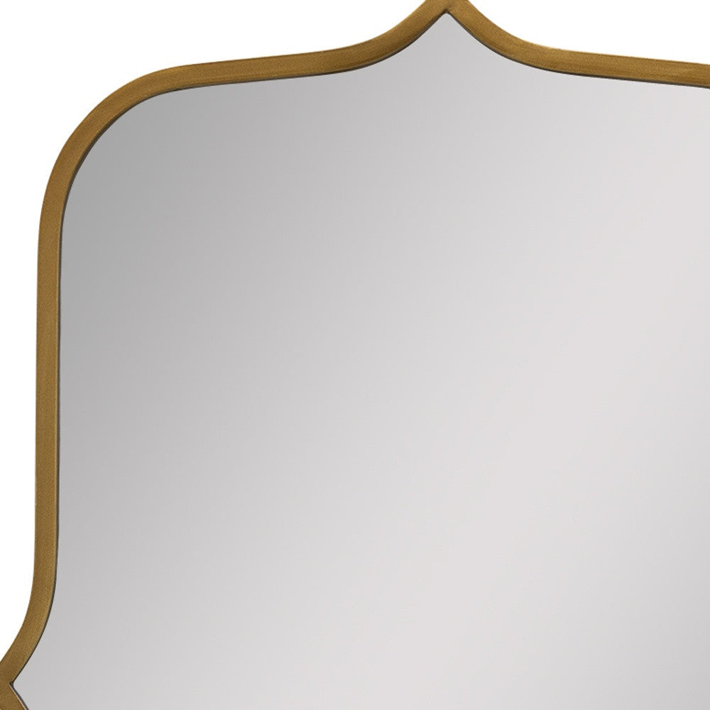 Antiqued Gold Scallop Framed Mirror By Homeroots | Mirrors | Modishstore - 6