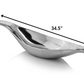 Silver Aluminum Long Wavy Bowl By Homeroots | Decorative Bowls | Modishstore - 2