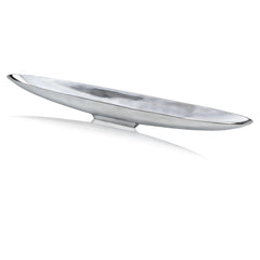 47' Contempo Shiny Silver Extra Large Long Boat Tray By Homeroots