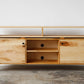 Natural Maple And Steel Multi Compartment TV Stand or Media Center By Homeroots | TV Stands | Modishstore