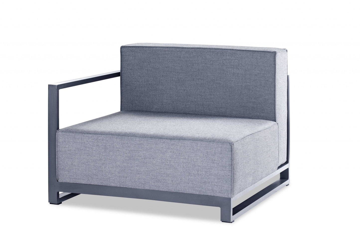 Gray Acrylic Modular Left Arm Chair By Homeroots | Accent Chairs | Modishstore - 2