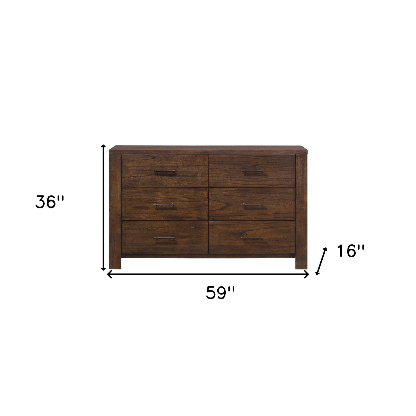 Oak Metal Dresser By Homeroots | Dressers | Modishstore - 7