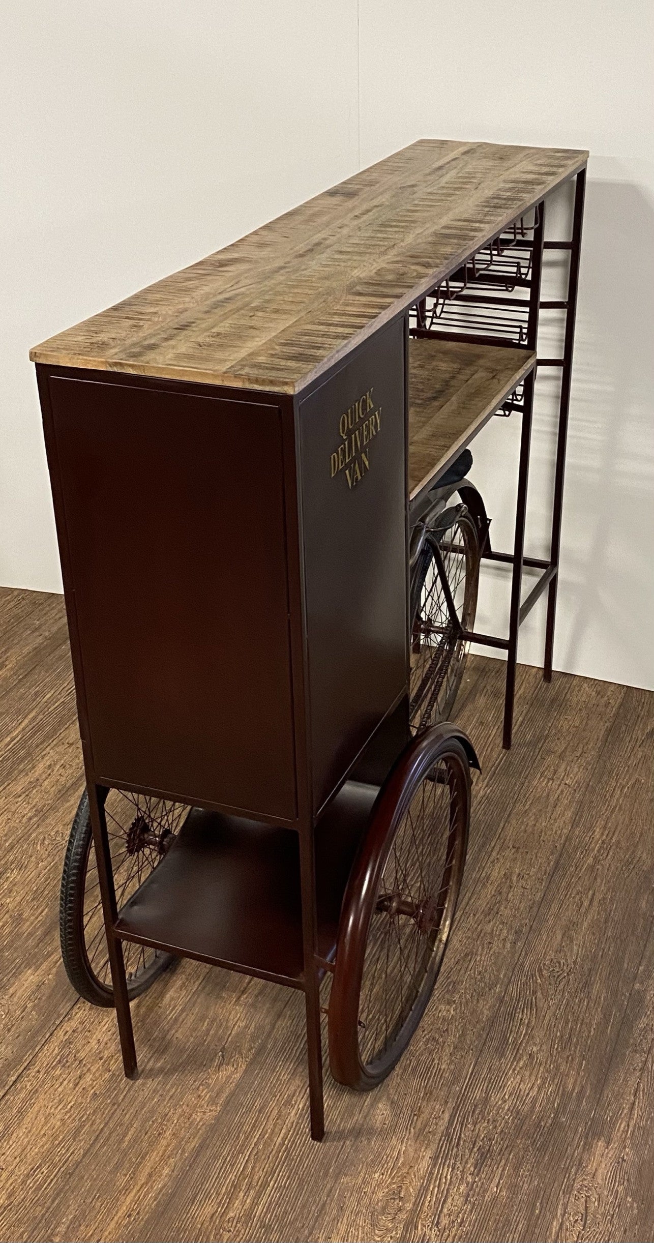 Maroon Tricycle Delivery Bar By Homeroots | Bar Carts | Modishstore - 4