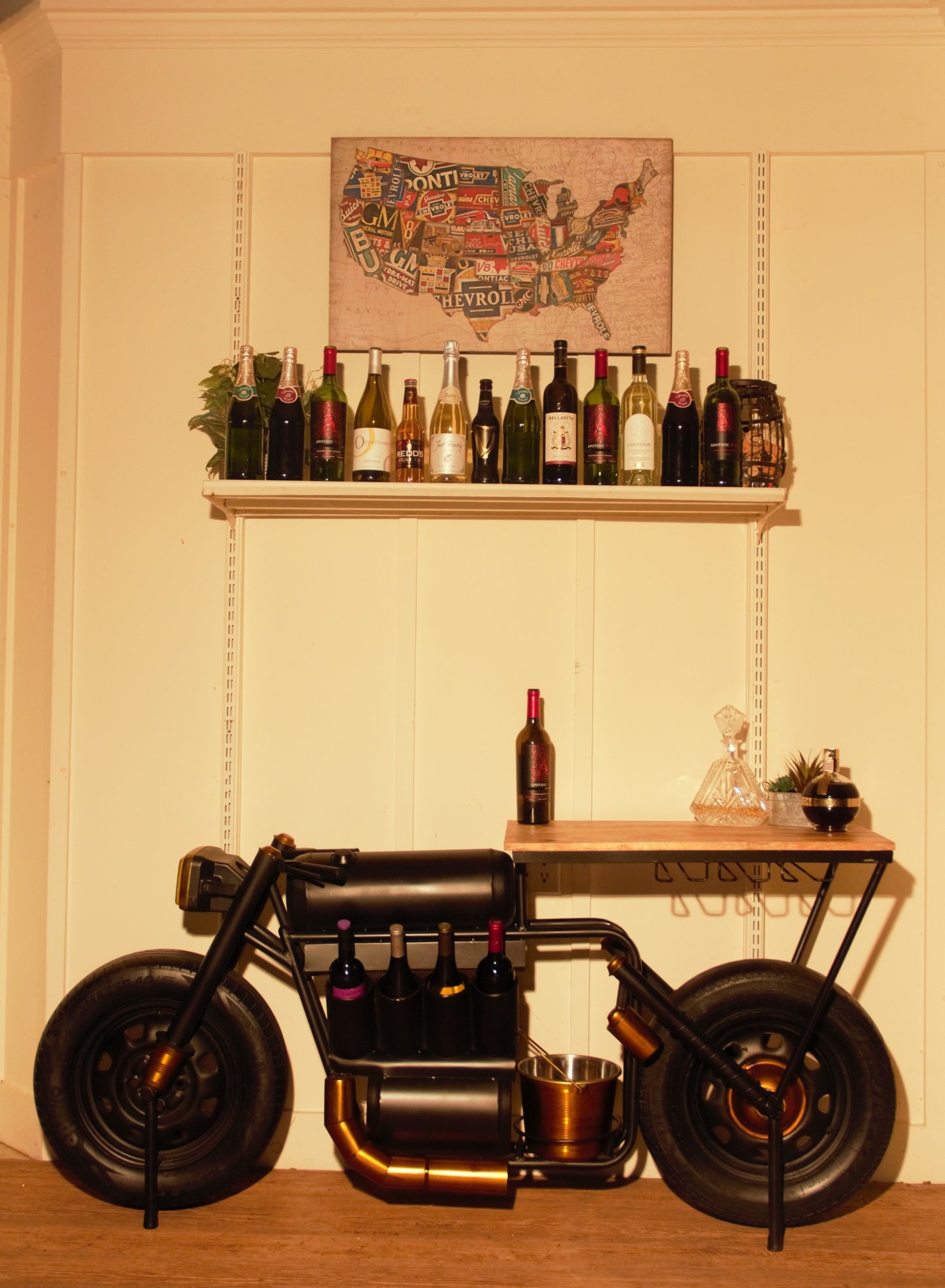 Vector Bike Bar By Homeroots | Bar Carts | Modishstore - 2