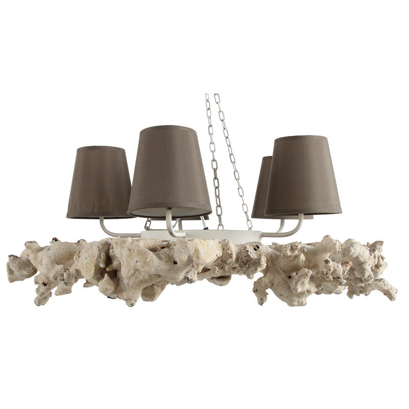 A&B Home Chandelier Grey & Tan | Chandeliers | Modishstore
