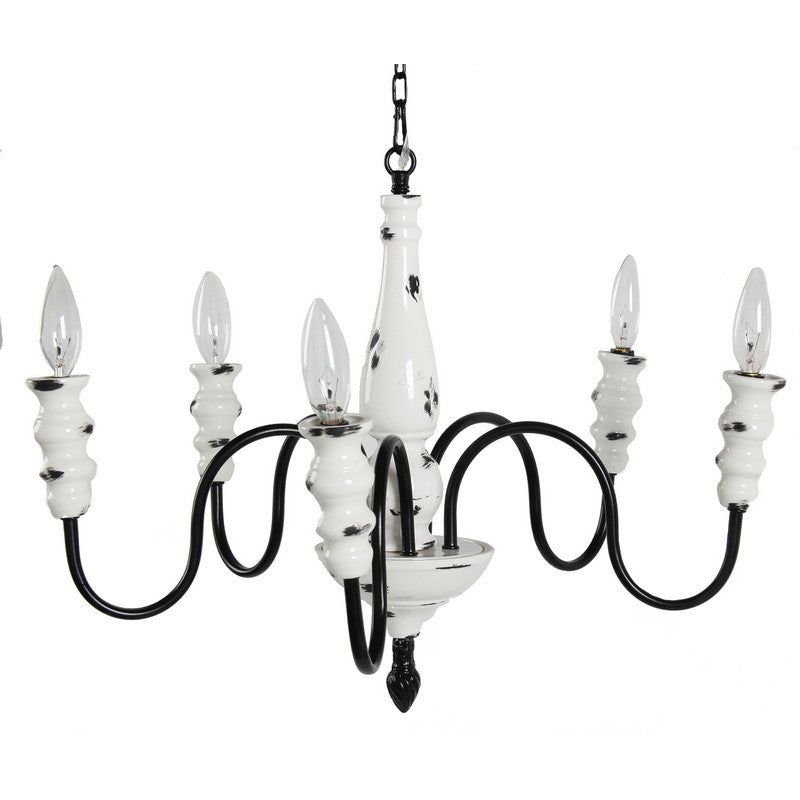 A&B Home Metal/Ceramic Chandelier | Chandeliers | Modishstore