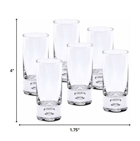 Mouth Blown Crystal 6 Pc Shot Or Vodka Glass Set 3 Oz By Homeroots | Drinkware | Modishstore - 2