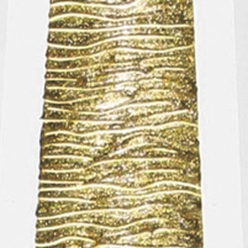 10.5 Mouth Blown Hand Decorated Standard Gold Vase By Homeroots | Vases | Modishstore - 5