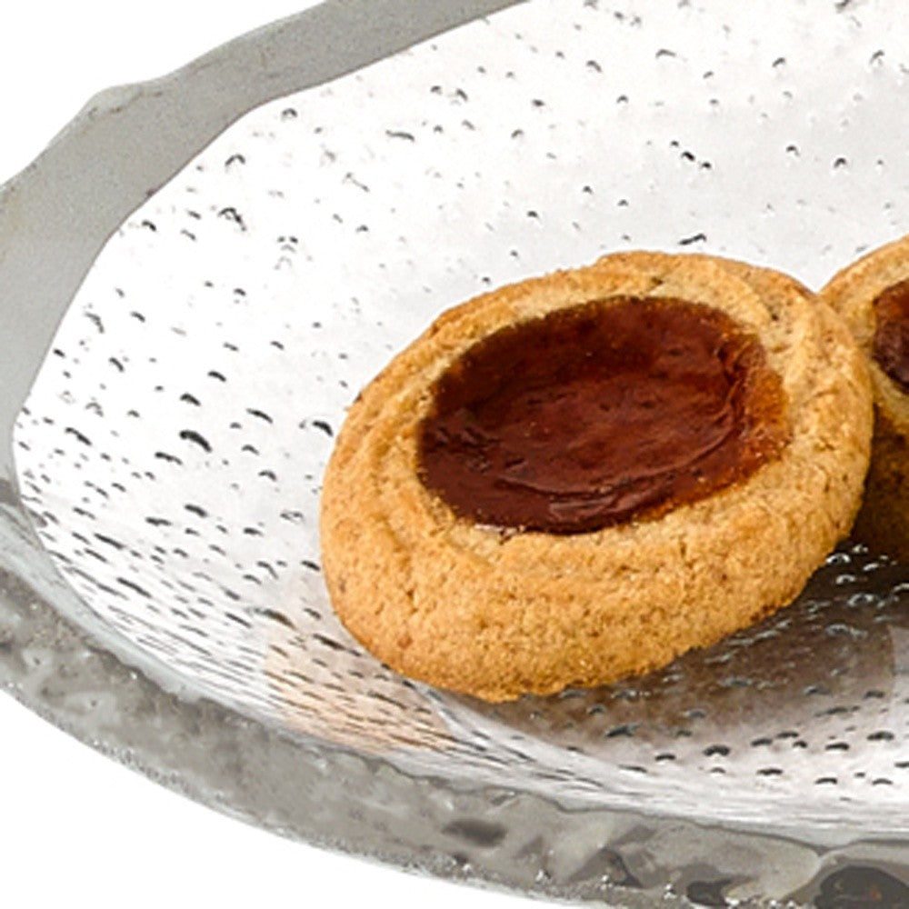 18 Mouth Blown Oval Edge Silver Platter By Homeroots | Trays | Modishstore - 4