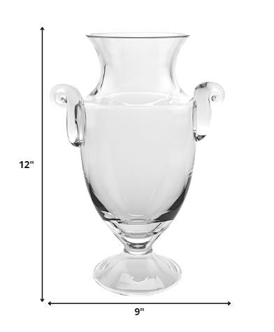 12 Mouth Blown Crystal European Made Trophy Vase By Homeroots | Vases | Modishstore - 2