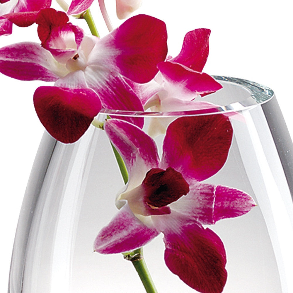 9 Mouth Blown Crystal European Made Vase By Homeroots | Vases | Modishstore - 5