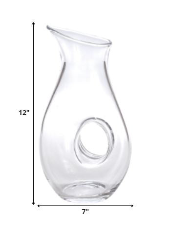 Mouth Blown Lead Free Crystal Pitcher 28 Oz By Homeroots | Bottles & Jugs | Modishstore - 2