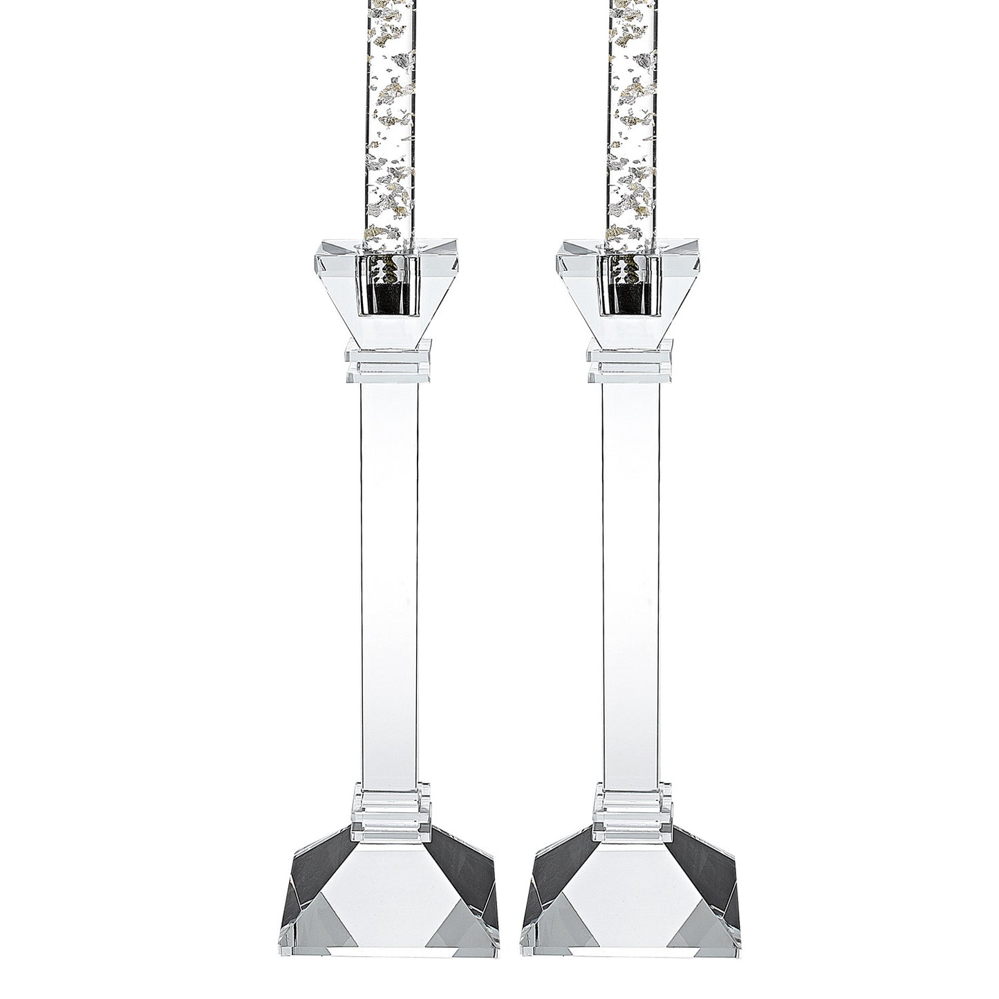 Hand Crafted Crystal Pair Classic Candle Holders By Homeroots | Candle Holders | Modishstore - 3