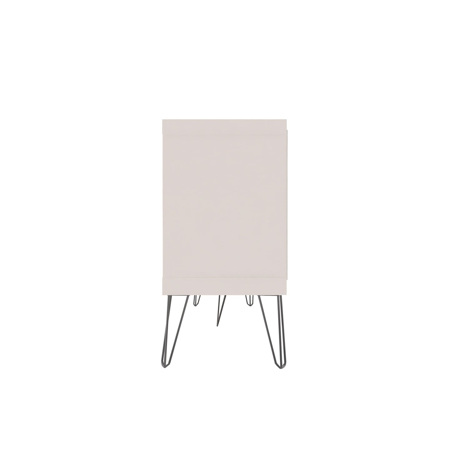 Farmhouse TV Stand With Metal Legs And Wood-Slat Sliding Doors 70 inch tv By Homeroots | TV Stands | Modishstore - 6