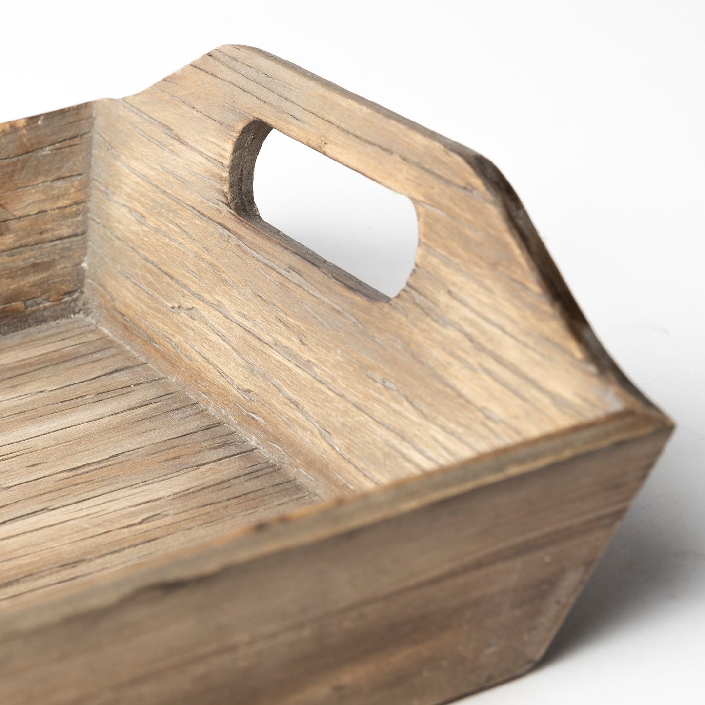 Set Of 2 Natural Brown Wood With Grains And Knots Highlight Trays By Homeroots | Trays | Modishstore - 6