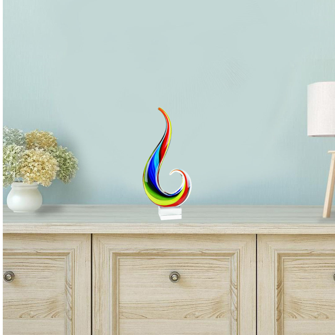 12 MultiColor Art Glass Centerpiece By Homeroots | Sculptures | Modishstore - 3