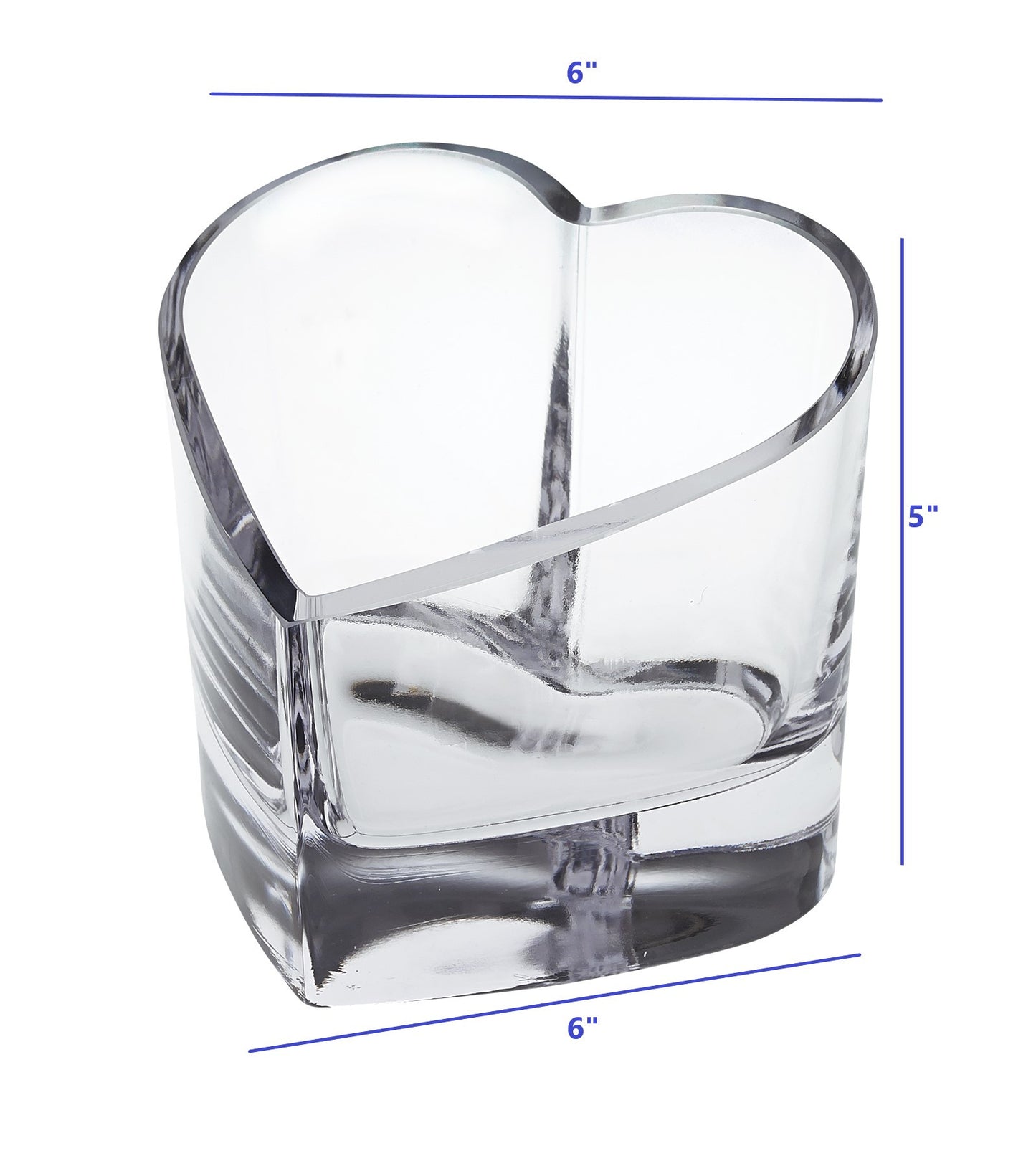 Mouth Blown European Crystal Heart Bowl Or Votive By Homeroots | Decorative Bowls | Modishstore - 4