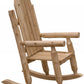 Rustic and Natural Cedar Adirondack Rocking Chair By Homeroots | Outdoor Chairs | Modishstore