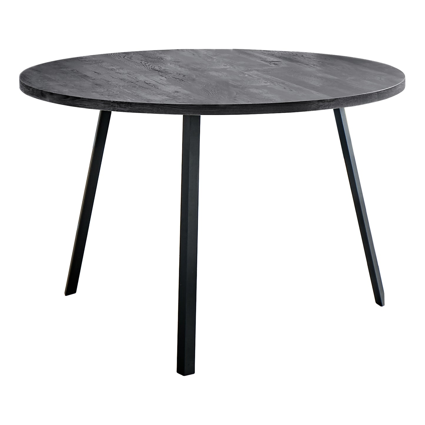 48" Round Dining Room Table With Black Reclaimed Wood And Black Metal By Homeroots | Dining Tables | Modishstore
