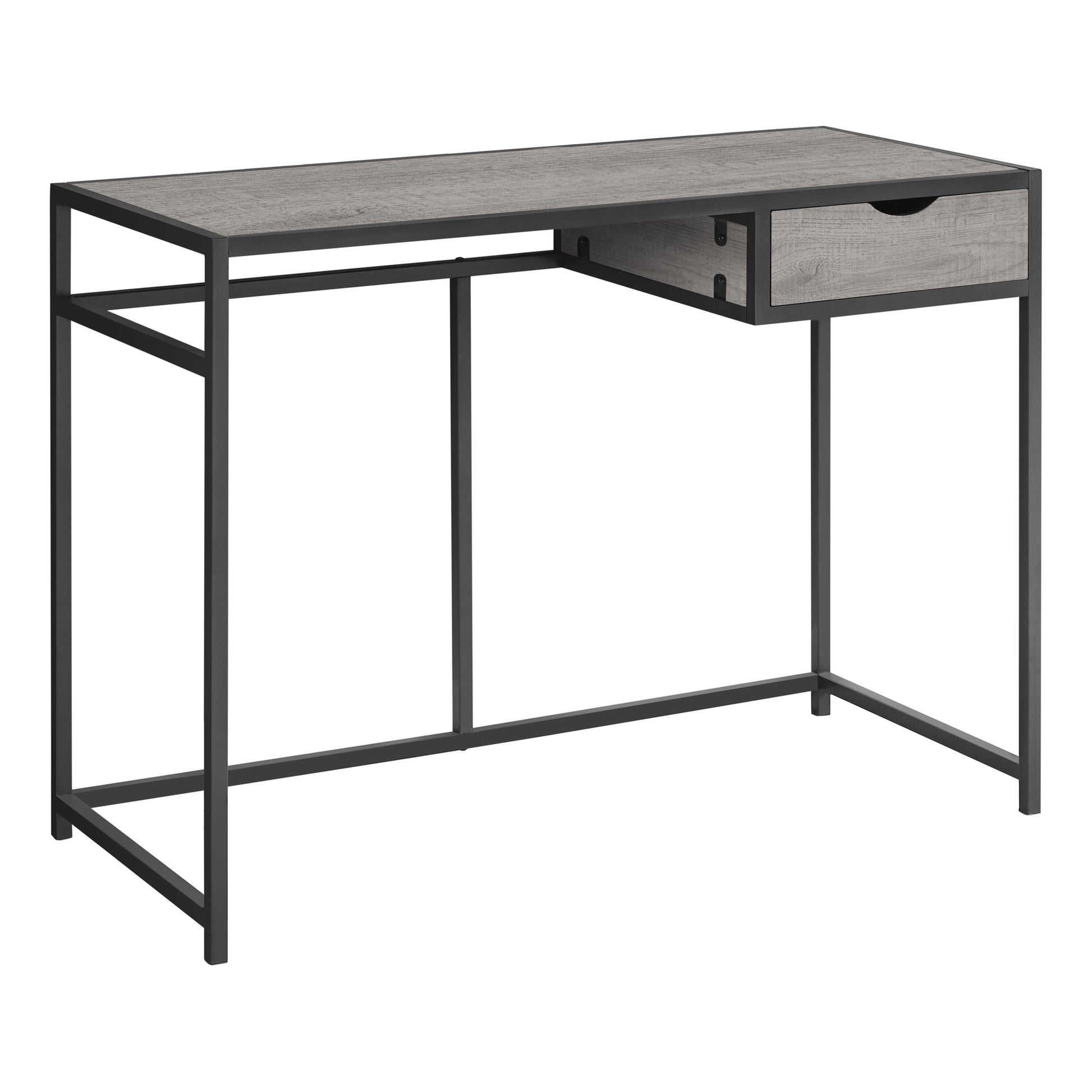 42" Grey and Dark Grey Metal Computer Desk By Homeroots | Desks | Modishstore