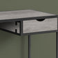 42" Grey and Dark Grey Metal Computer Desk By Homeroots | Desks | Modishstore - 2