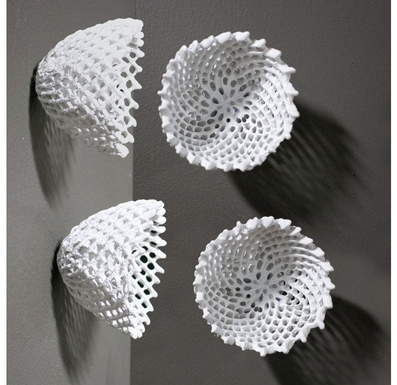 Wall Play: Lace, Matte White Set of 8 by Gold Leaf Design Group | Wall Decor | Modishstore - 3