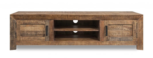 Solid Wood 2 Cabinet TV Stand and Media Console By Homeroots | Console Tables | Modishstore