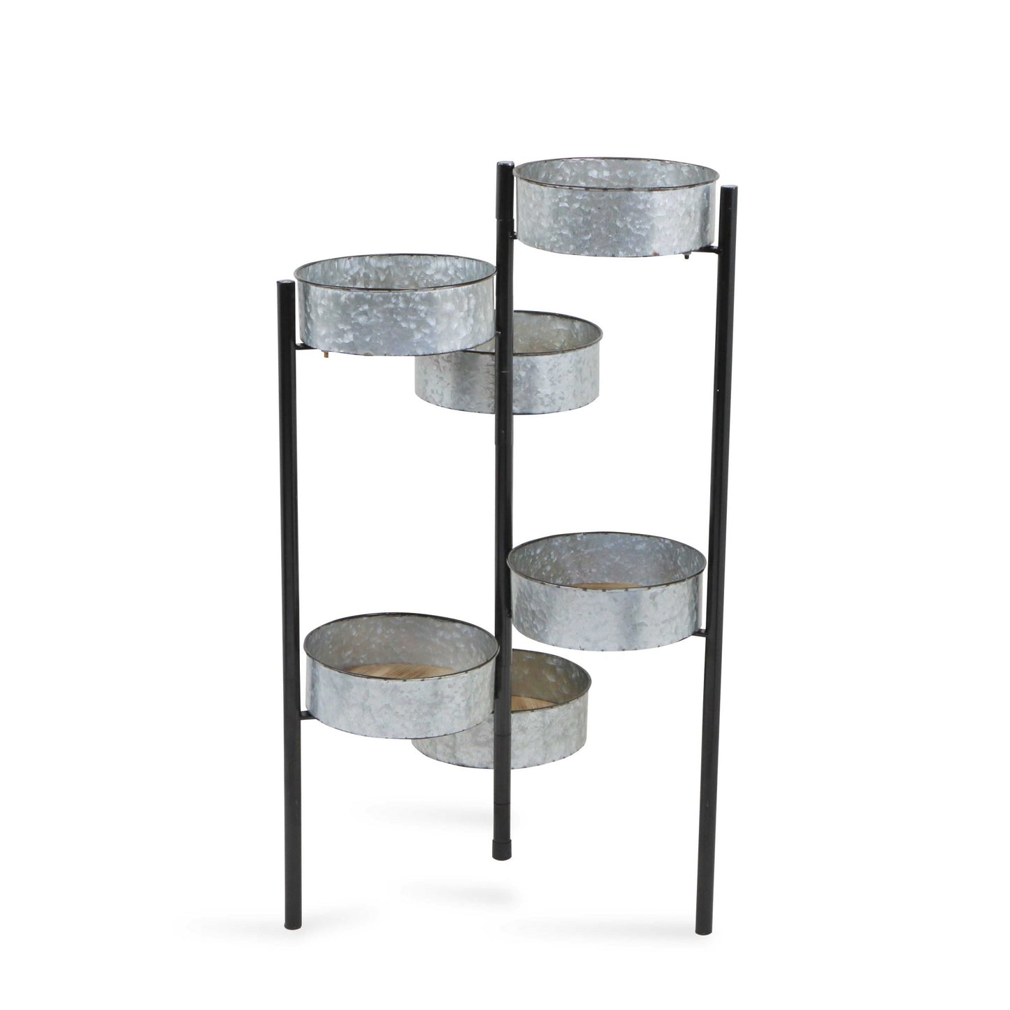 Modern Farmhouse 6 Tier Galvanized Metal Plant Stand By Homeroots | Planters, Troughs & Cachepots | Modishstore - 5