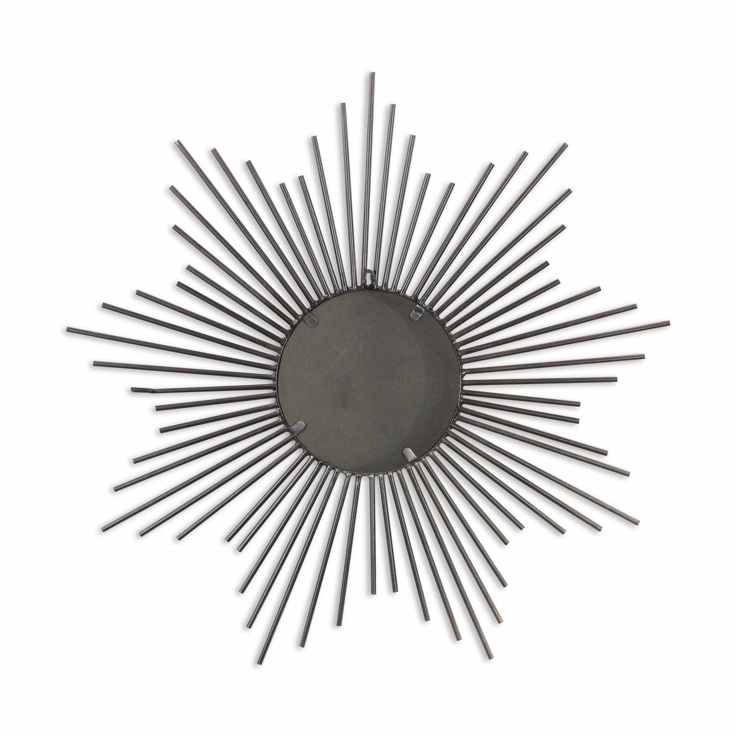 Striking Silver Metal Sunburst Design Wall Mirror By Homeroots | Mirrors | Modishstore - 5